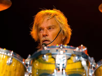 FILE - ZZ Top drummer Frank Beard performs in Boston on Aug. 28, 2016. (Photo by Winslow Townson/Invision/AP, File)