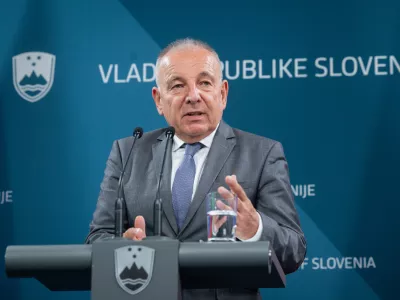 Ljubljana, vlada.Izjava ministra za finance Andreja Sirclja o predlogu zakona o nacionalnem demografskem skladu.Minister za finance Andrej Sircelj.