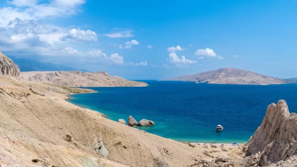 amazing view on landscape of Pag island in Croatia