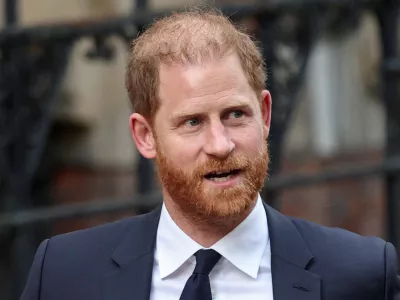 FILE PHOTO: Britain's Prince Harry leaves High Court on the day of the first week of a nine-week trial lawsuit against Associated Newspapers, publisher of the Daily Mail, which Britain's Prince Harry and others are suing over allegations of privacy breaches dating back 30 years, in London, Britain, January 20, 2026. REUTERS/Toby Melville/File Photo