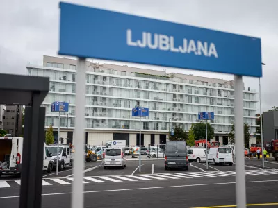 Ljubljana, Avtobusna postaja Ljubljana.Nova zacasna glavna avtobusna postaja Ljubljana.