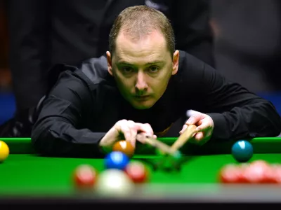 FILE - This file photo shows former snooker world champion Graeme Dott on Jan. 19, 2013. (Jonathan Brady/PA via AP, File)
