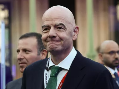 President of FIFA Gianni Infantino attends the closing ceremony of the Esports World Cup at the Grand Palais in Paris, France, August 23, 2026. Teresa Suarez/Pool via REUTERS 