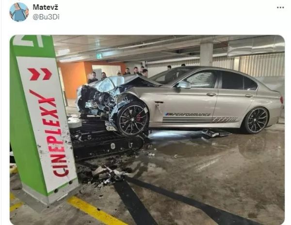 Rudnik, nakupovalni center Supernova, driftanje, nesreča