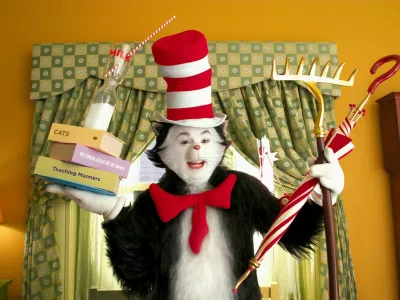 Mike Myers Characters: The Cat Film: The Cat In The Hat (2003) 21 November 2003  Date: 21 November 2003,Image: 473649251, License: Rights-managed, Restrictions: Please use full Credit line: Mary Evans/AF Archive/Dreamworks. **Warning** This Photograph is for editorial use only and is the copyright of Dreamworks and/or the Photographer assigned by the Film or Production Company & can only be reproduced by publi, Model Release: no 