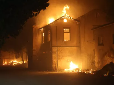 14.08.2026.,Omis- Stravicna noc na pozaristu kod Omisa gdje vatrena stihija unistava sve pred sobom. Photo: Ivo Cagalj/PIXSELL