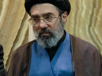 FILE PHOTO: Iran's new supreme leader, Mojtaba Khamenei, the second son of late Iran's Supreme Leader Ayatollah Ali Khamenei, attends a meeting in Tehran, Iran, July 18, 2024. Majid Khahi/ISNA/WANA (West Asia News Agency) via REUTERS ATTENTION EDITORS - THIS PICTURE WAS PROVIDED BY A THIRD PARTY/File Photo