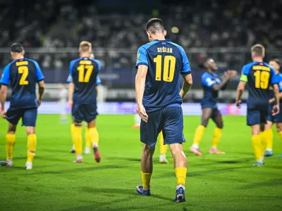 Celje, stadion Z'dezele.Povratna tekma zadnjega kroga kvalifikacij za nogometno ligo prvakov medNK Celje in Slovanom iz Bratislave.