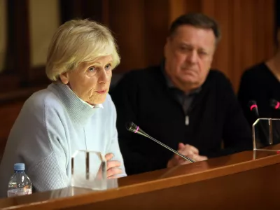 Antonija Poplas Susič, direktorica Zdravstvenega doma ZD Ljubljana- 17.01.2023 &ndash; Mestna občina Ljubljana (MOL) - novinarska konferenca ljubljanskega župana Zorana Jankovića, na kateri je predstavil novi vodji oddelka za zdravje in socialno varstvo ter službe za lokalno samoupravo,//FOTO: Tomaž Skale