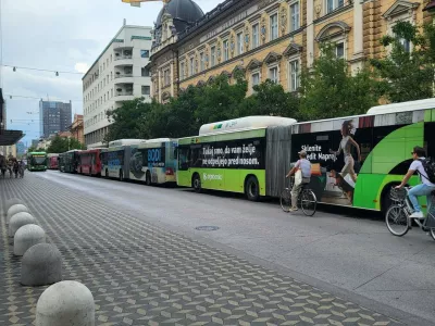 Prizor s Slovenske ceste, ki je postal že nekaj običajnega. / Foto: Tk