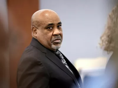 Duane Davis stands during a break in closing arguments in his murder trial, related to the 1996 killing of rapper Tupac Shakur, in Clark County District Court at the Regional Justice Center in Las Vegas, Nevada, U.S., August 31, 2026. REUTERS/Steve Marcus/Pool   TPX IMAGES OF THE DAY