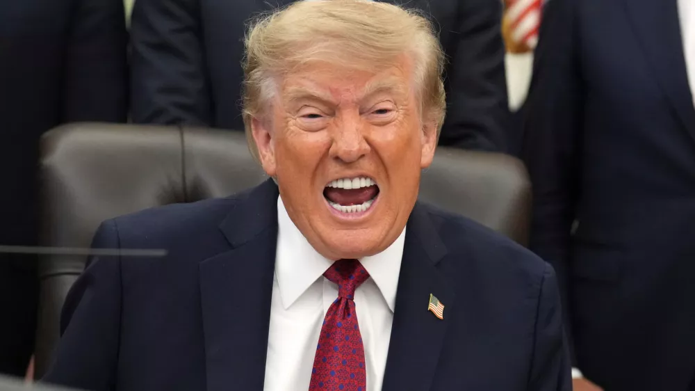 President Donald Trump speaks in the Oval Office of the White House, Monday, Aug. 31, 2026, in Washington. (AP Photo/Jacquelyn Martin)