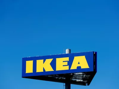FILE PHOTO: An IKEA sign is seen next to a company store in Riga, Latvia September 2, 2018. REUTERS/Ints Kalnins/File Photo