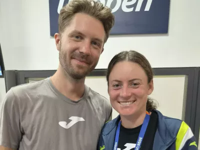 Tamara Zidan&scaron;ek in Matija &Scaron;trasner na leto&scaron;njem OP ZDA