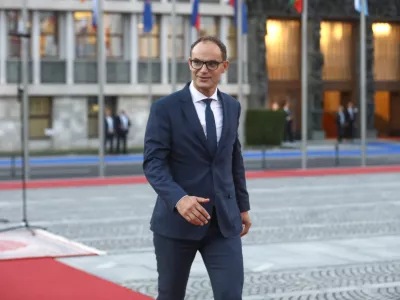 Anže Logar24.6.2026 - proslava dan državnosti 2026 - državna slovesnost ob 35. obletnici razglasitve samostojnosti in neodvisnosti RS, slavnostna govornika bosta predsednica republike Nata&scaron;a Pirc Musar in predsednik vlade Janez Jan&scaron;a; Trg republikeFoto: Luka Cjuha