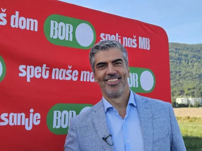 Maribor.Neodvisni kandidat za zupana Mestne obcine Maribor Bor Greiner.
