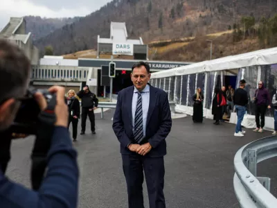 - Andrej Ribič, predsednik upave DARS,- predor Karavanke, druga cev,- 18.03.2026. - Slovesnost ob odprtju druge cevi predora Karavanke.//FOTO: Bojan Velikonja