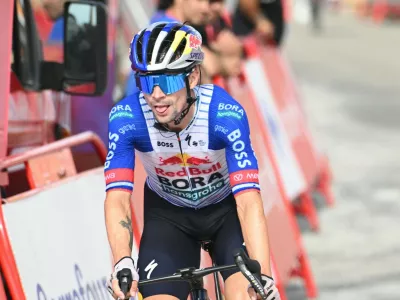 05-09-2026 Vuelta A Espana Tappa 14 Jaen - Sierra De La Pandera 2026, Red Bull - Bora Hansgrohe Roglic, Primoz Sierra De La Pandera,Image: 1131299705, License: Rights-managed, Restrictions: PUBLICATIONxNOTxINxITAxFRAxNED, Model Release: no 