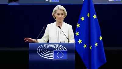 European Commission President Ursula von der Leyen delivers the State of the European Union address (SOTEU) to the European Parliament, in Strasbourg, France, September 16, 2026. REUTERS/Yves Herman