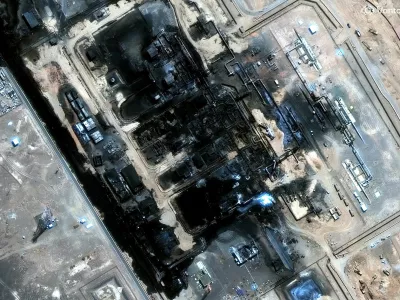 A satellite image shows a closer view of the damage at the Saudi Arabia East-West pipeline, located across the Arabian Peninsula, after a strike that hit it on September 11, 2026, in Saudi Arabia, September 13, 2026. Vantor/Handout via REUTERS THIS IMAGE HAS BEEN SUPPLIED BY A THIRD PARTY. NO RESALES. NO ARCHIVES. MANDATORY CREDIT. DO NOT OBSCURE LOGO.   TPX IMAGES OF THE DAY