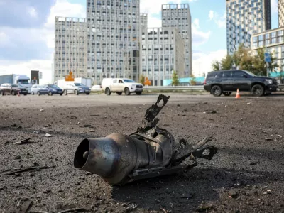 FILE PHOTO: A part of a jet drone lies on the road at the site of a Russian drone strike, amid Russia's attack on Ukraine, in Kyiv, Ukraine September 3, 2026. REUTERS/Anatolii Stepanov/File Photo