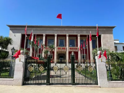 A view of the parliament building in Rabat, Morocco, September 16, 2026. Picture taken with a mobile phone. REUTERS/Ahmed Eljechtimi