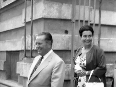 24. julij 1961 - predsednik Tito v LjubljaniJosip Broz Tito Jovanka Broz Ljubljana / Foto: Marjan Ciglič