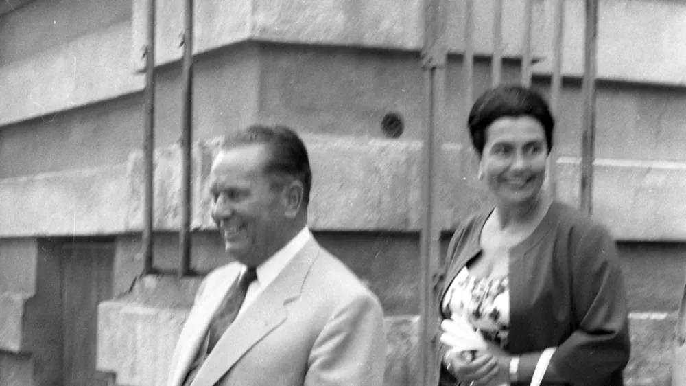 24. julij 1961 - predsednik Tito v LjubljaniJosip Broz Tito Jovanka Broz Ljubljana / Foto: Marjan Ciglič