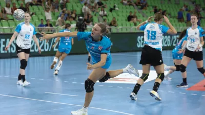 5.9.2026 - Rokomet ženske tekma Krim OTP Group Mercator - CSM Bukare&scaron;ta v prvem krogu evropske lige prvakinjFoto: Luka Cjuha