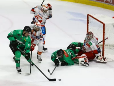 25.9.2026 - hokej -Olimpija - KAC Celovec v mednarodni ligi Icehl.Foto: Luka Cjuha