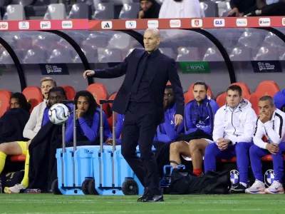 Soccer Football - UEFA Nations League - Group A1 - Belgium v France - King Baudouin Stadium, Brussels, Belgium - September 28, 2026 France coach Zinedine Zidane reacts REUTERS/Omar Havana   TPX IMAGES OF THE DAY