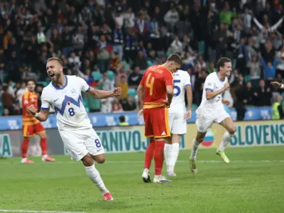 29.9.2026 - nogomet - tekma Slovenija - Severna Makedonija v drugem krogu evropske lige narodov. Repreyentanca slovenije.Foto: Luka Cjuha