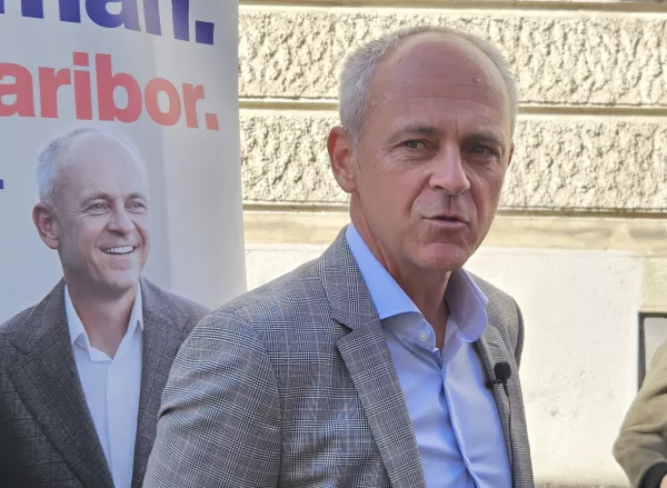 Maribor.Izjava kandidata za zupana Mestne obcine Maribor Andreja Baumana.