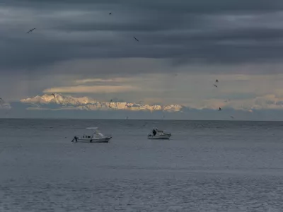 - 15.02.2016 - Piran, Piranski zaliv, Dolomiti, Ribiči, ribitvo   //FOTO: Bojan Velikonja