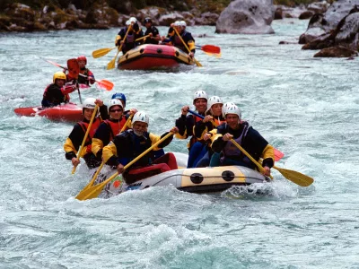 Rafting, veslanje reka Soča