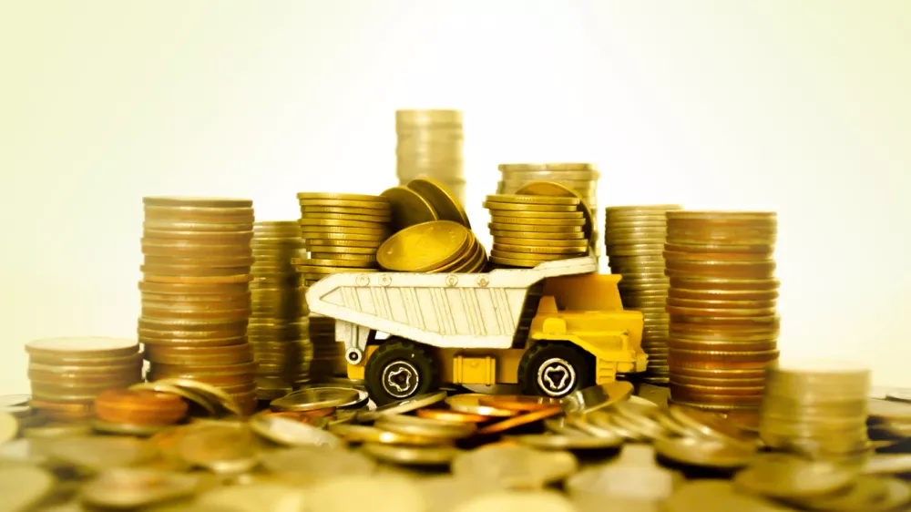This is a huge money truck. It's like the investment business.