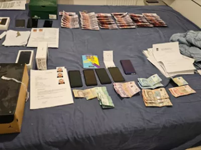 Ljubljana.Zaseg predmetov v okviru preiskav kriminalisticne policije.Foto: PU Ljubljana
