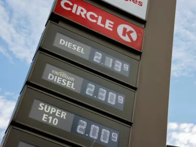 Fuel prices are displayed at a gas station, as the German government's tax cut on fuel comes into effect, in Berlin, Germany, October 01, 2026. REUTERS/Axel Schmidt
