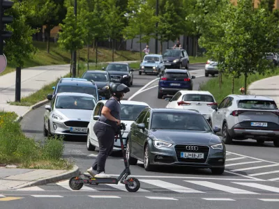 04.06.2026. - Zastoj na Cesti Rdečega križa. Foto: Bojan Velikonja