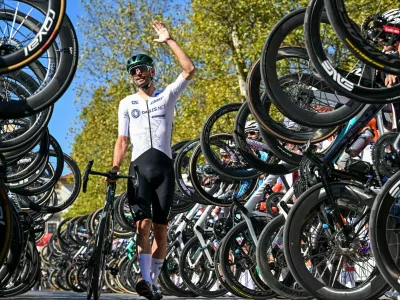 Slovenia's Luka Mezgec pictured before the elite men Road Race race (196,2 km) at the cycling UEC Road European Championships, in Ljubljana, Slovenia Sunday 4 October 2026. The UEC Road European Championships are taking place from 02 to 07 October in Ljubljana, Slovenia.BELGA PHOTO DAVID PINTENS,Image: 1140501890, License: Rights-managed, Restrictions: *** World Rights Except Belgium and France *** BELOUT FRAOUT, Model Release: no 