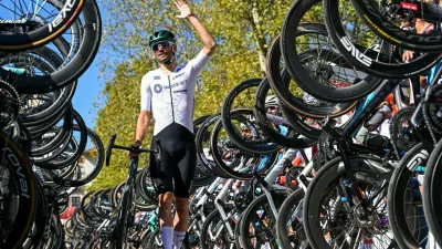 Slovenia's Luka Mezgec pictured before the elite men Road Race race (196,2 km) at the cycling UEC Road European Championships, in Ljubljana, Slovenia Sunday 4 October 2026. The UEC Road European Championships are taking place from 02 to 07 October in Ljubljana, Slovenia.BELGA PHOTO DAVID PINTENS,Image: 1140501890, License: Rights-managed, Restrictions: *** World Rights Except Belgium and France *** BELOUT FRAOUT, Model Release: no 