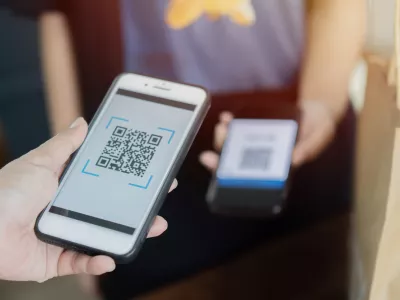 Qr code payment, online shopping, cashless technology concept. Shop or store accepted digital pay without money. Selective focus.