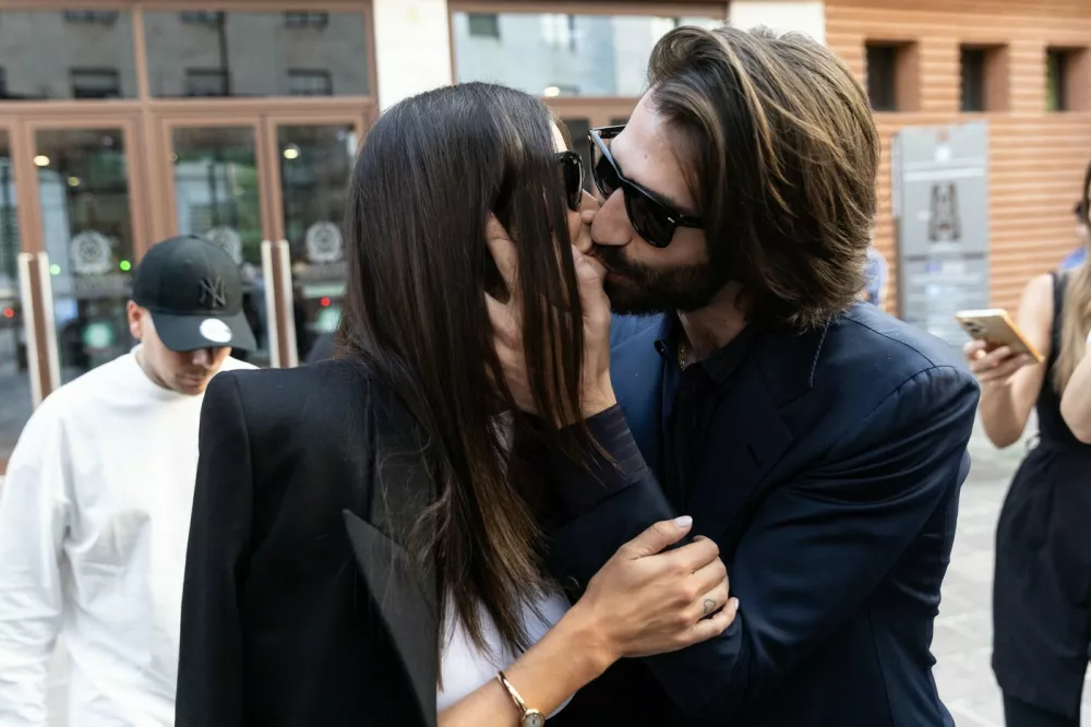 Milano, Italia: IPA88602937 - Milan, September 16, 2026, San Barnaba Courthouse: Leonardo Maria del Vecchio and Sara Soldati leave the courthouse,Image: 1135360499, License: Rights-managed, Restrictions: * Italy Rights OUT *, Model Release: no 