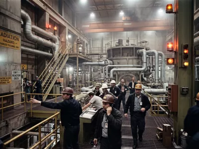 Ilustracija stanja v reaktorju, kot jo je ilustrirala umetna inteligenca. / Foto: Google Gemini