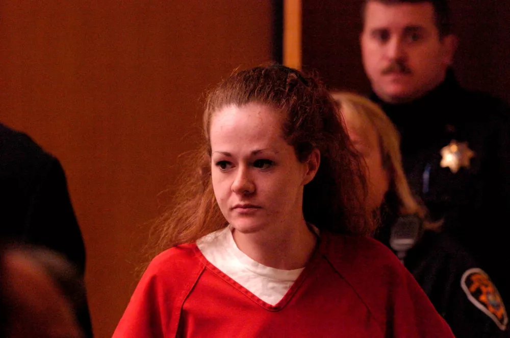 FILE PHOTO: A picture taken on December 4, 2007 shows death row inmate Christa Pike entering a Knox County Criminal Court in Knoxville, Tennessee, US., obtained by Reuters on September 30, 2026. J. Miles Cary/ Knoxville News Sentinel/USA TODAY NETWORK via REUTERS NO RESALES. NO ARCHIVES. MANDATORY CREDIT./File Photo