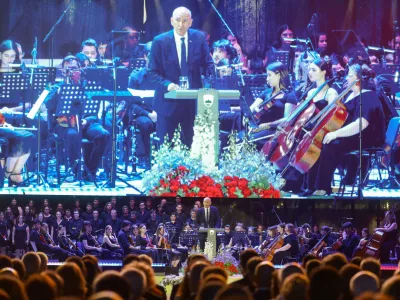 Janez Jan&scaron;a 24.6.2026 - proslava dan državnosti 2026 - državna slovesnost ob 35. obletnici razglasitve samostojnosti in neodvisnosti RS, slavnostna govornika bosta predsednica republike Nata&scaron;a Pirc Musar in predsednik vlade Janez Jan&scaron;a; Trg republikeFoto: Luka Cjuha