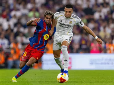 Lamine Yamal, Kylian Mbappe, barcelona, real, El Cl&aacute;sico, nogomet