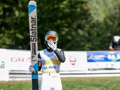 Ema KLINEC, SLO, bib number 37, Action Photo, Women's Individual Large Hill at FIS Ski Jumping Summer Grand Prix in Rasnov, Romania, 2026-09-20, Photo Credit: action press Julia PiatkowskaFIS Ski Jumping Summer Grand Prix in Rasnov, Romania - 20 Sep 2026,Image: 1136677126, License: Rights-managed, Restrictions:, Model Release: no 