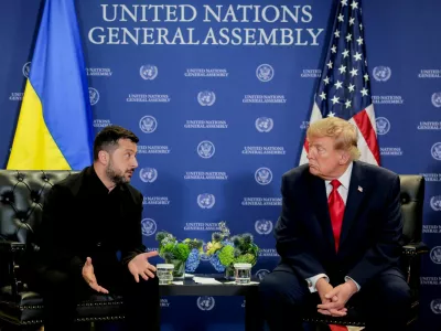 Donald Trump in Volodimir Zelenski