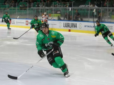 25.9.2026 - hokej -Olimpija - KAC Celovec v mednarodni ligi Icehl.Foto: Luka Cjuha